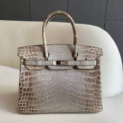 Hermes Himalayan Crocodile Birkin 30 Bag 