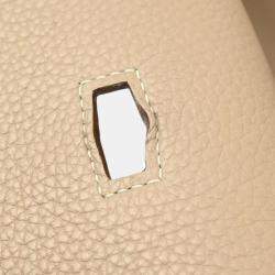 Pre Owned Hermes Argile Taurillon Clemence Jypsiere 34 Shoulder Bag