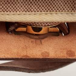 Hermès Marron Fonce Toile Canvas and Leather Herbag 31 Bag