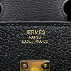 Hermes Black Togo Leather Gold Finish Birkin 25