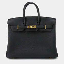 Hermes Black Togo Leather Gold Finish Birkin 25