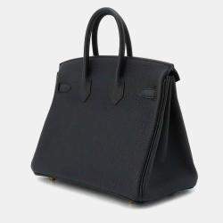 Hermes Black Togo Leather Gold Finish Birkin 25