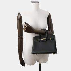Hermes Black Togo Leather Gold Finish Birkin 25