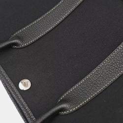 Pre Owned Hermes Black Toile Garden Party TPM Tote Bag