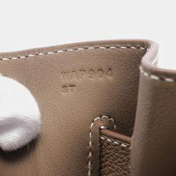 Hermes Etoupe Togo Leather Palladium Finish Kelly Maxi 42 Bag