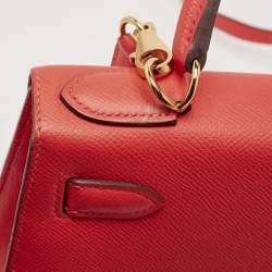 Hermes Rose Jaipur Epsom Leather Gold Finish Kelly Sellier 28 Bag