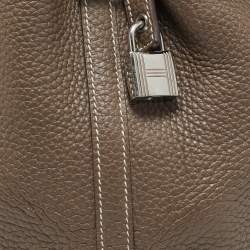 Hermes Taupe Taurillon Clemence Leather Picotin Lock 18 Bag