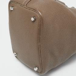 Hermes Taupe Taurillon Clemence Leather Picotin Lock 18 Bag
