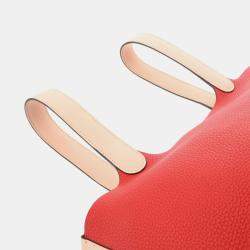 Hermes Rouge Tomato/Rose Eglantine Picotin Lock 22 Handbag