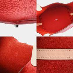 Hermes Rouge Tomato/Rose Eglantine Picotin Lock 22 Handbag