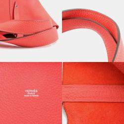 Pre Owned Hermes Rose Texas Taurillon Clemence Picotin Lock 18 Handbag