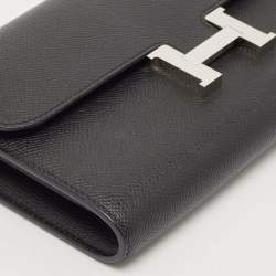 Hermes Noir Epsom Leather Constance To Go Wallet