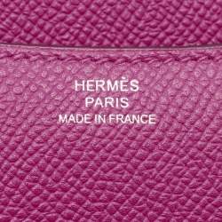 Hermes Rose Pourpre Epsom Leather Palladium Finish Constance 18 Mini Bag