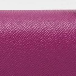 Hermes Rose Pourpre Epsom Leather Palladium Finish Constance 18 Mini Bag