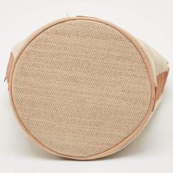 مملوكة مسبقًا Hermes Natural/Brown Toile Saxo MM Bag