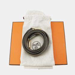Hermes Blue Pale/Etain Taurillon Clemence TPM Evelyne Amazon Bag