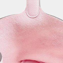 Hermes Rose Sakura Taurillon Clemence Picotin Lock 22 Bucket Bag