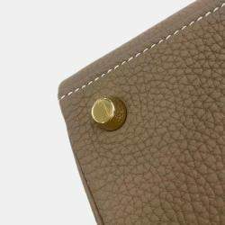 Hermes Etoupe Togo Leather 25 Kelly Top Handle Bag