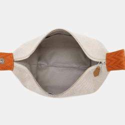 Hermes Orange/Natural Canvas PM Bride A Brac Zig Zag Bag