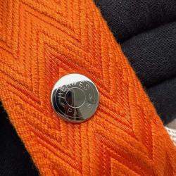 Hermes Orange/Natural Canvas PM Bride A Brac Zig Zag Bag