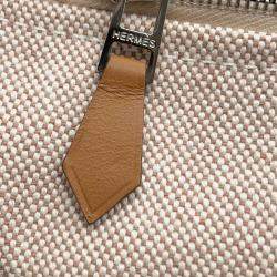 Hermes Orange/Natural Canvas PM Bride A Brac Zig Zag Bag