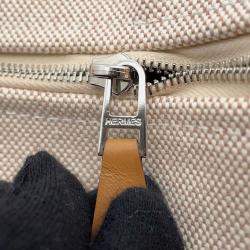 Hermes Orange/Natural Canvas PM Bride A Brac Zig Zag Bag