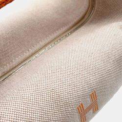 Hermes Orange/Natural Canvas PM Bride A Brac Zig Zag Bag