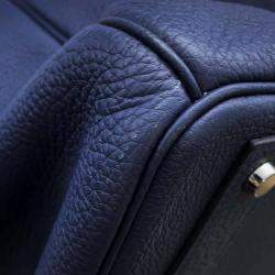 Hermes Blue Nuit Togo Leather HAC Brikin 50 Handbag