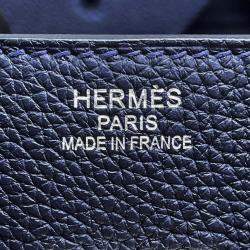 Hermes Blue Nuit Togo Leather HAC Brikin 50 Handbag
