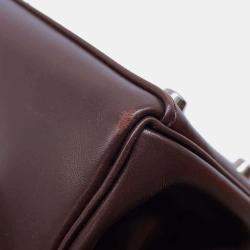 Hermes Havane Box Calf Leather Kelly Retourne 28 Tote Bag