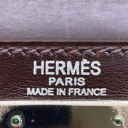 Hermes Havane Box Calf Leather Kelly Retourne 28 Tote Bag