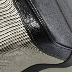 Pre Owned Hermès Ecru/Noir Toile and Buffalo Skipper Leather Garden Party 36 Bag