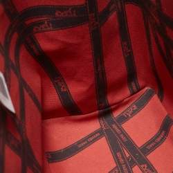 Pre Owned Hermès Ecru/Noir Toile and Buffalo Skipper Leather Garden Party 36 Bag