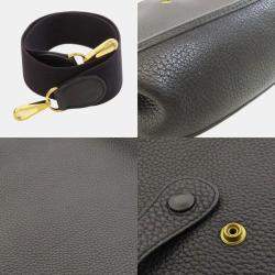 Pre Owned Hermes Black Togo Leather Evelyne GM 33 Shoulder Bag