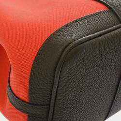Hermes Orange and Olive Green Garden Party TPM Handbag