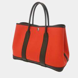 Hermes Orange and Olive Green Garden Party TPM Handbag