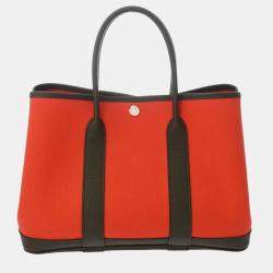 Hermes Orange and Olive Green Garden Party TPM Handbag