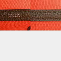 Hermes Orange and Olive Green Garden Party TPM Handbag