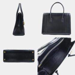 Hermes Black Leather Box Drag 27 Handbag