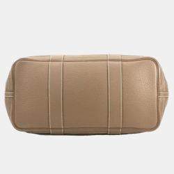 Pre Owned Hermes Etoupe Leather Garden Party 36 Tote Bag