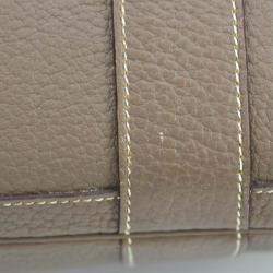 Pre Owned Hermes Etoupe Leather Garden Party 36 Tote Bag