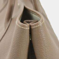 Pre Owned Hermes Etoupe Leather Garden Party 36 Tote Bag