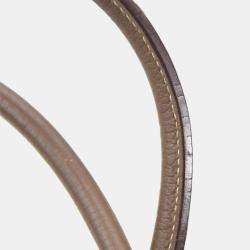 Pre Owned Hermes Etoupe Leather Garden Party 36 Tote Bag