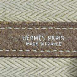 Pre Owned Hermes Etoupe Leather Garden Party 36 Tote Bag
