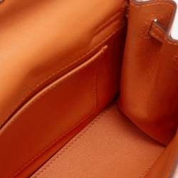 Hermes Orange Swift Leather Kelly Danse Gold Hardware Finish Bag
