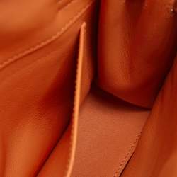 Hermes Orange Swift Leather Kelly Danse Gold Hardware Finish Bag