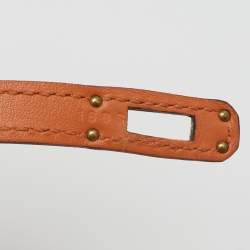 Hermes Orange Swift Leather Kelly Danse Gold Hardware Finish Bag