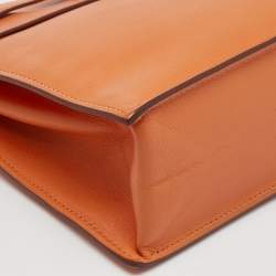 Hermes Orange Swift Leather Kelly Danse Gold Hardware Finish Bag