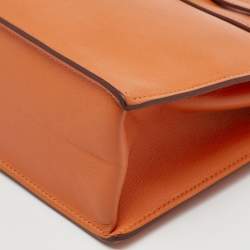 Hermes Orange Swift Leather Kelly Danse Gold Hardware Finish Bag