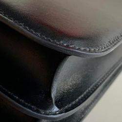 Pre Owned Hermes Black Box Leather Constance 19 Bag